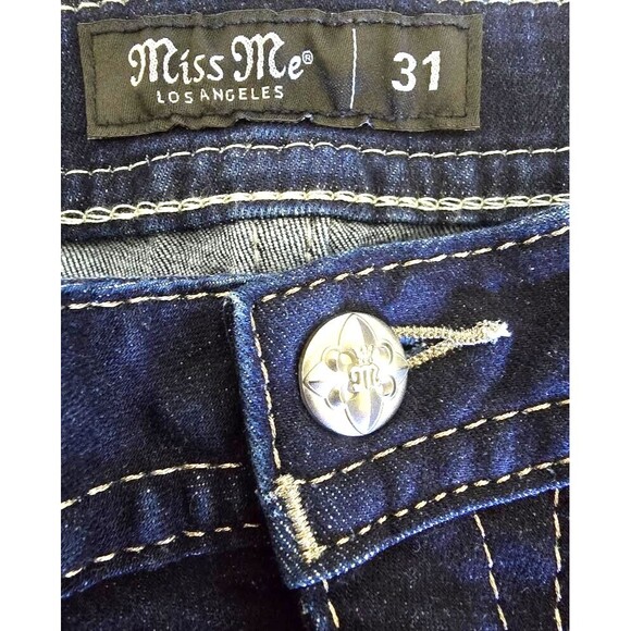 Miss Me Women's Heaven Slim Fit Dark Wash High Rise Flare Jeans Size 31 … - Picture 7 of 16